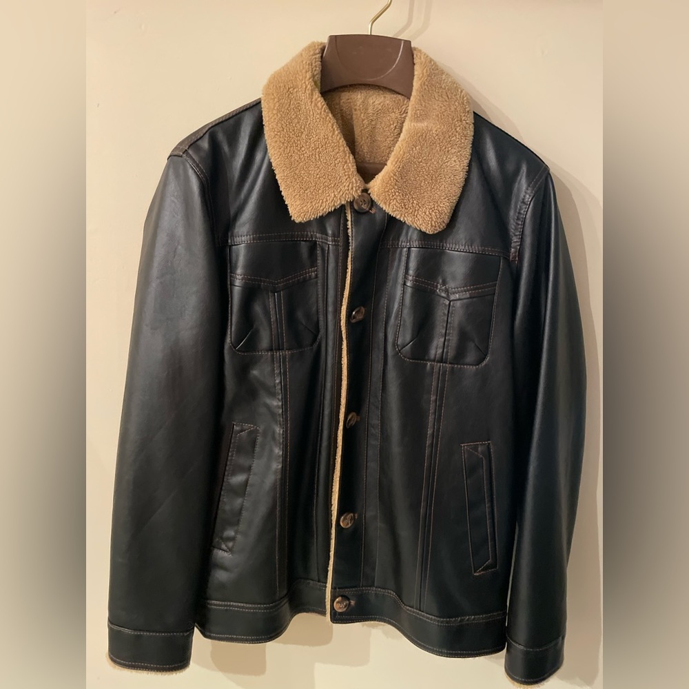 Brand new faux leather jacket